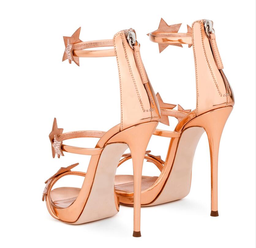 Hot Sale-2019 summer new star gladiator sandals and stiletto heels High-heeled sandals