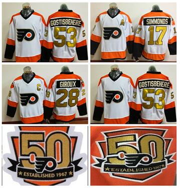 50th Anniversary Philadelphia Flyers Jerseys Ice Hockey 28 Claude Giroux 53 Shayne Gostisbehere Jersey 17 Wayne Simmonds Jersey Orange Gold, 27 orange
50th Anniversary Philadelphia Flyers Jerseys Ice Hockey 28 Claude Giroux 53 Shayne Gostisbehere Jersey 17 Wayne Simmonds Jersey Orange Gold, 27 orange