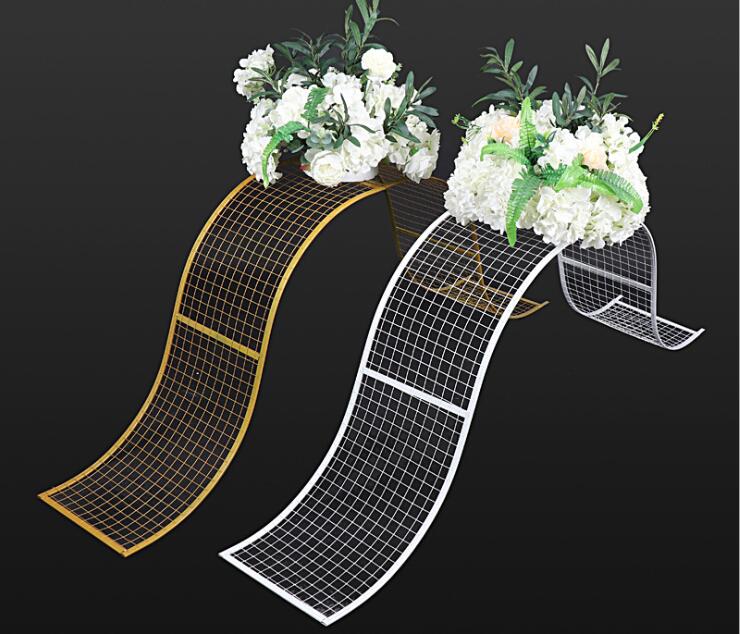 Metal Wave Flower Row Frame High Quality Frame For DIY Flower Wall Wedding Party Table Decoration