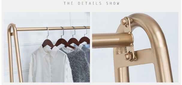 Golden Lichen Rack High-end wedding dress hanger display rack hanging balcony clothing store shelf wall hanging rack landing