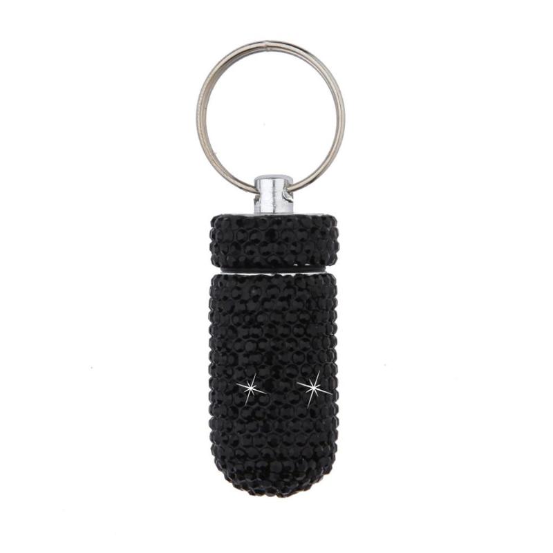 Portable vial Key Chain Aluminum Alloy Waterproof Portable Bottle Keyrings vials Organizers @30 
Portable vial Key Chain Aluminum Alloy Waterproof Portable Bottle Keyrings vials Organizers @30