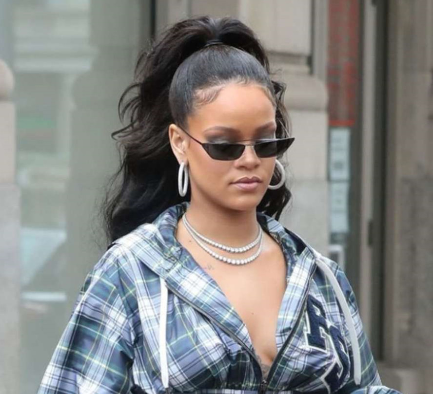 Rihannna ponytail hairstyle loose Wavy human hair pony tail hairpiece Wraps 100g-160g clip natural hair drawstring ponytails updo hairstyle