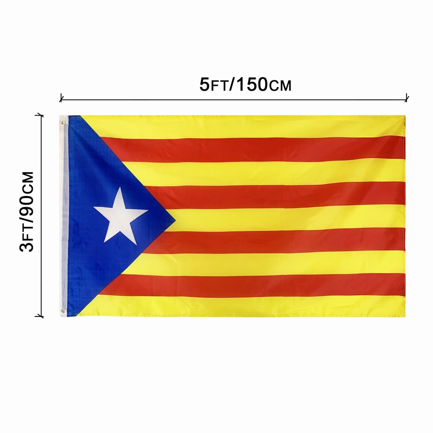 Catalonia Flag 3x5FT 150x90cm Polyester Printing Indoor Outdoor Hanging Hot Selling National Flag With Brass Grommets Free Shippin
Catalonia Flag 3x5FT 150x90cm Polyester Printing Indoor Outdoor Hanging Hot Selling National Flag With Brass Grommets Free Shippin