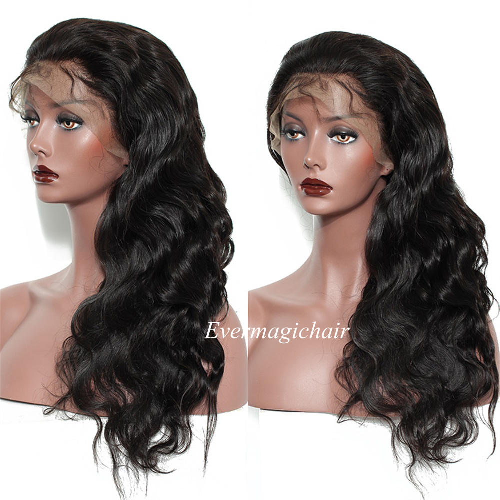 Natural Color Full Lace Wigs Human Hair Body Wave Brazilian Peruvian Malaysian Indian Lace Front Human Hair Wigs With Baby Hair