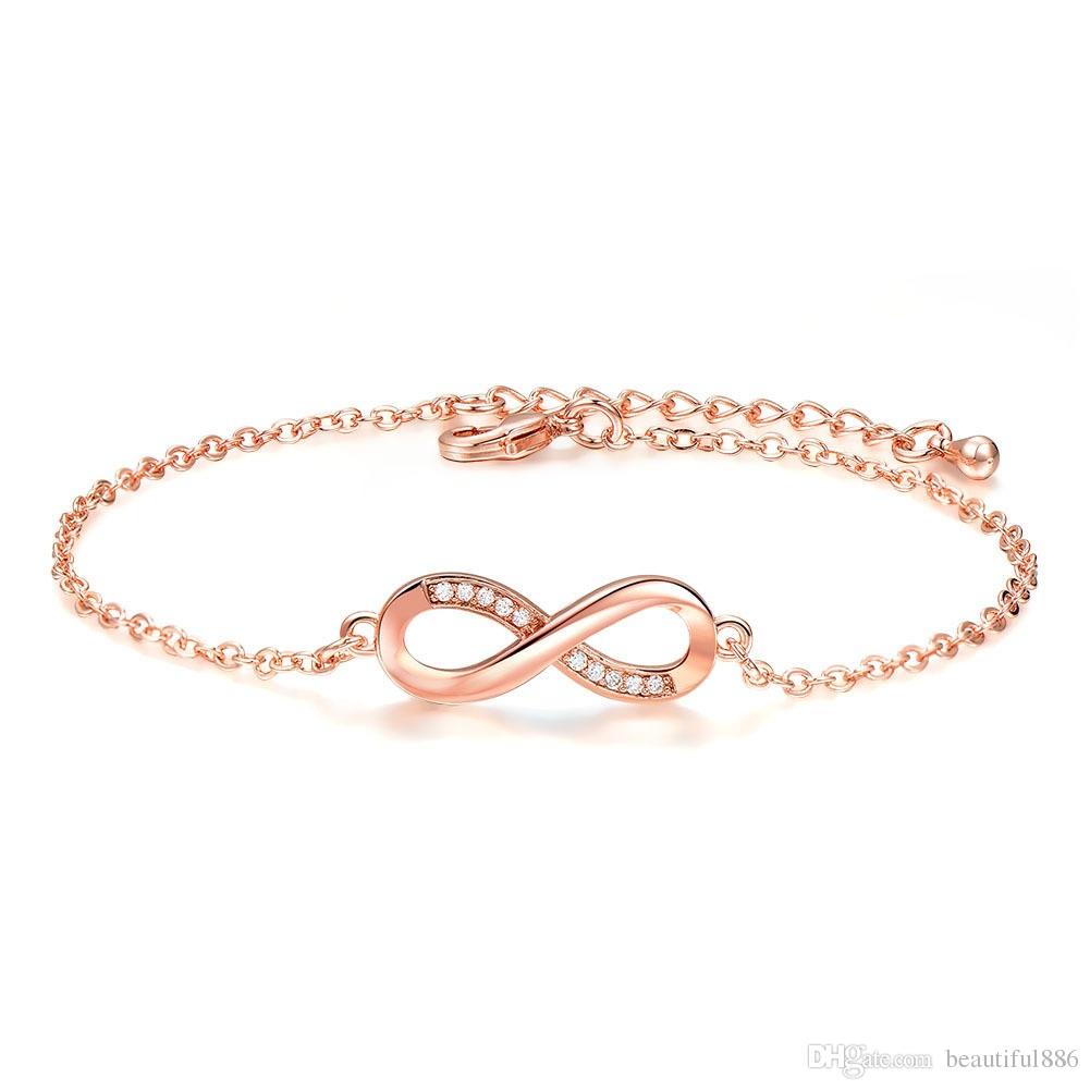 Hot Sale Bracelets Bangles for Women Popular Silver Color Endless Love Infinity Cubic Zirconia Rose gold Fashion Jewelry
Hot Sale Bracelets Bangles for Women Popular Silver Color Endless Love Infinity Cubic Zirconia Rose gold Fashion Jewelry