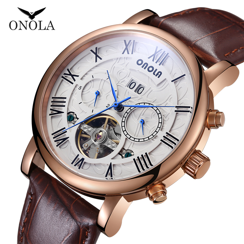 ONOLA Stainless Steel Genuine leather Automatic Mechanical Watch for man Tourbillon Business formol men Watch Relogio Masculino, Black
ONOLA Stainless Steel Genuine leather Automatic Mechanical Watch for man Tourbillon Business formol men Watch Relogio Masculino, Black