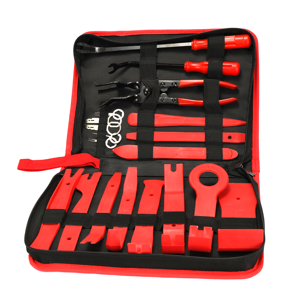 19pcs/set Car Audio Radio Repair Tool Kit Interior Door Panel Trim Dash Audio Removal Installer Pry Tool Repair Hand Tools Kit
19pcs/set Car Audio Radio Repair Tool Kit Interior Door Panel Trim Dash Audio Removal Installer Pry Tool Repair Hand Tools Kit