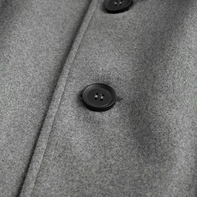 Autumn and Winter Men's Vintage Fashion Boutique Single Breasted Coat Long Woolen Overcoats Casual Business Solid Color Coat