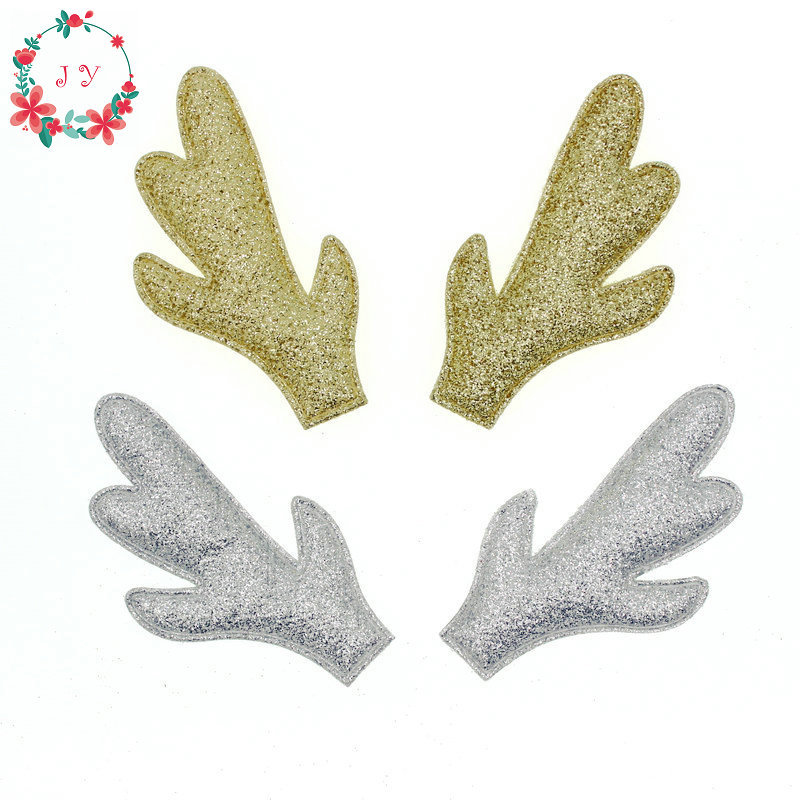Set of 50pcs Gold Silver Glitter Reindeer Antlers Fawn fabric W/ Sponge Padded Buckhorn applique for Christmas decor,Craft DIY
Set of 50pcs Gold Silver Glitter Reindeer Antlers Fawn fabric W/ Sponge Padded Buckhorn applique for Christmas decor,Craft DIY