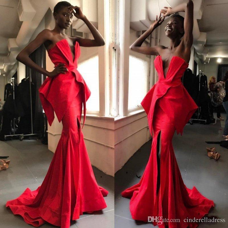 Red Satin Mermaid Prom Gowns 2019 South African Strapless Peplum Evening Dresses Cheap Sweep Train Formal Party Vestidos Custom Made, Silver
Red Satin Mermaid Prom Gowns 2019 South African Strapless Peplum Evening Dresses Cheap Sweep Train Formal Party Vestidos Custom Made, Silver