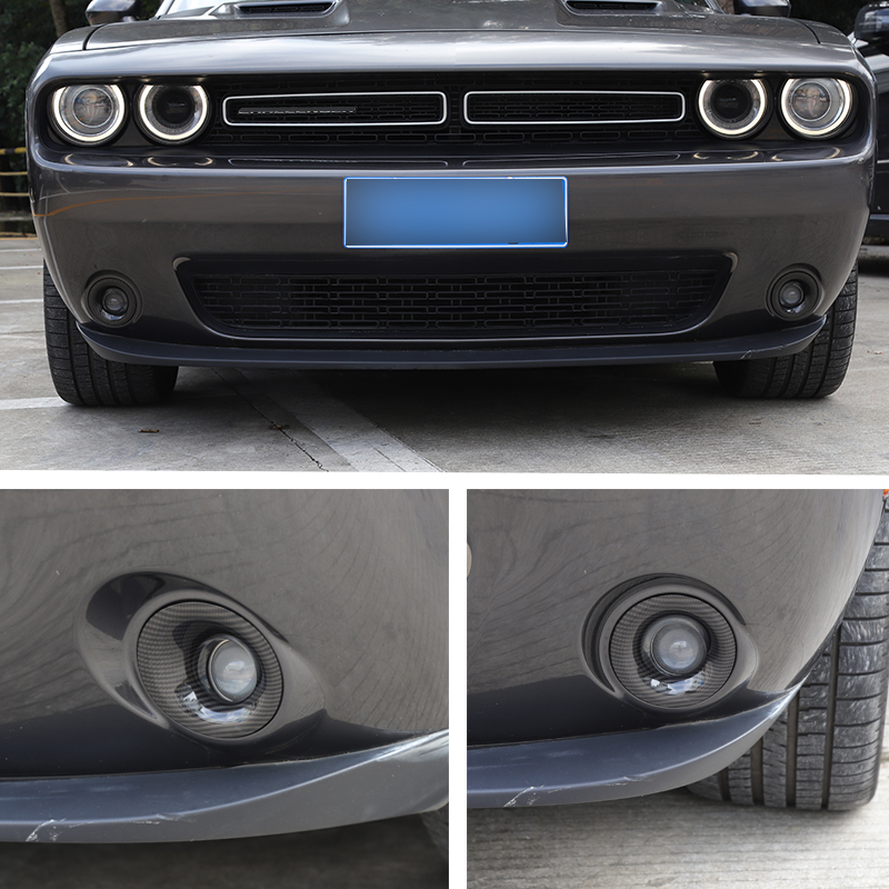 Car Front Fog Light lamp Frame ABS Decoration Cover For Dodge Challenger UP Factory Outlet Car Interior Accessories
