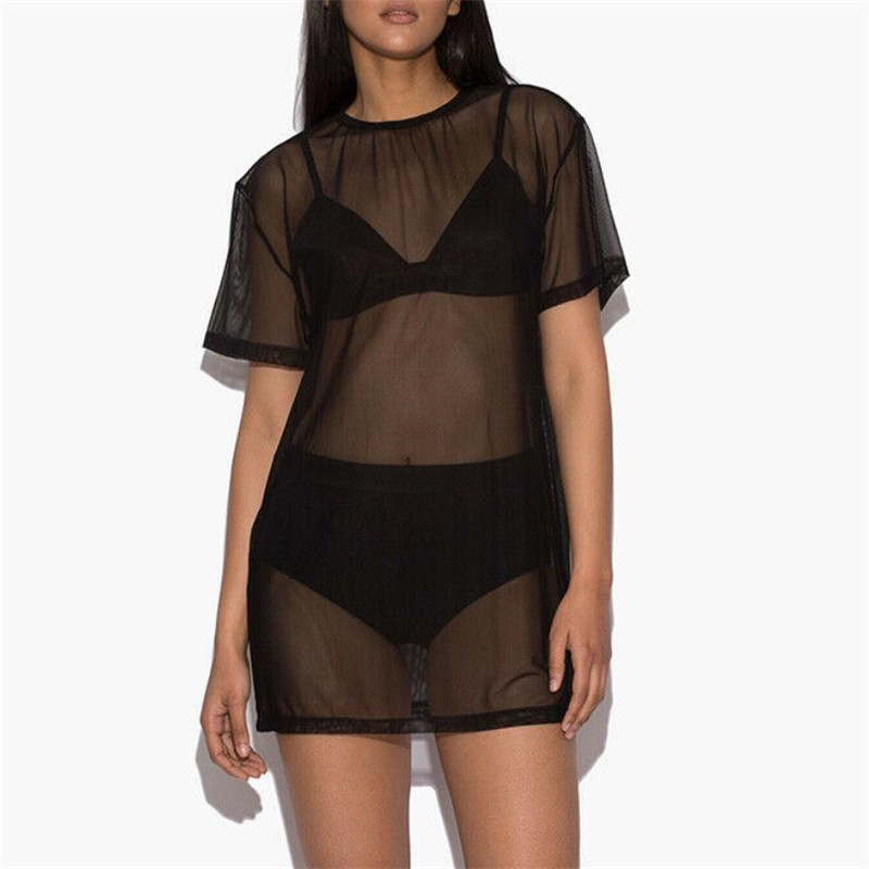 Women Dress Soft Pullover Boho Blouse Casual Black Mesh Beach Cover Up Top 2019 Sexy New Hot Sale Summer robe femme ropa mujer
Women Dress Soft Pullover Boho Blouse Casual Black Mesh Beach Cover Up Top 2019 Sexy New Hot Sale Summer robe femme ropa mujer