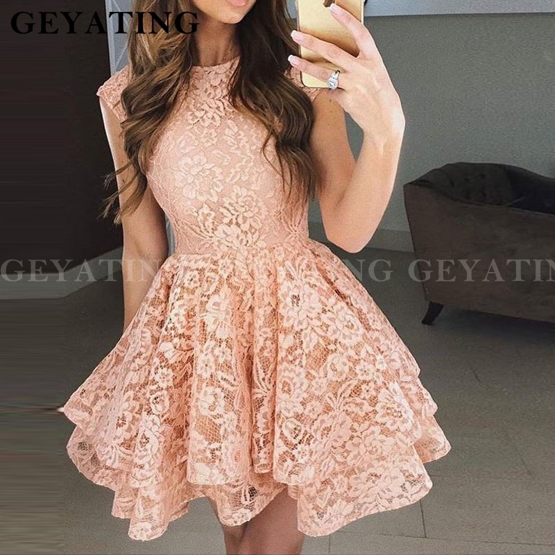 2020 Blush Pink Lace Puffy Short Homecoming Dresses A Line Burgundy Graduation Dress Tiered Red Mini Dress for special occasion Prom Gowns, Ivory
2020 Blush Pink Lace Puffy Short Homecoming Dresses A Line Burgundy Graduation Dress Tiered Red Mini Dress for special occasion Prom Gowns, Ivory