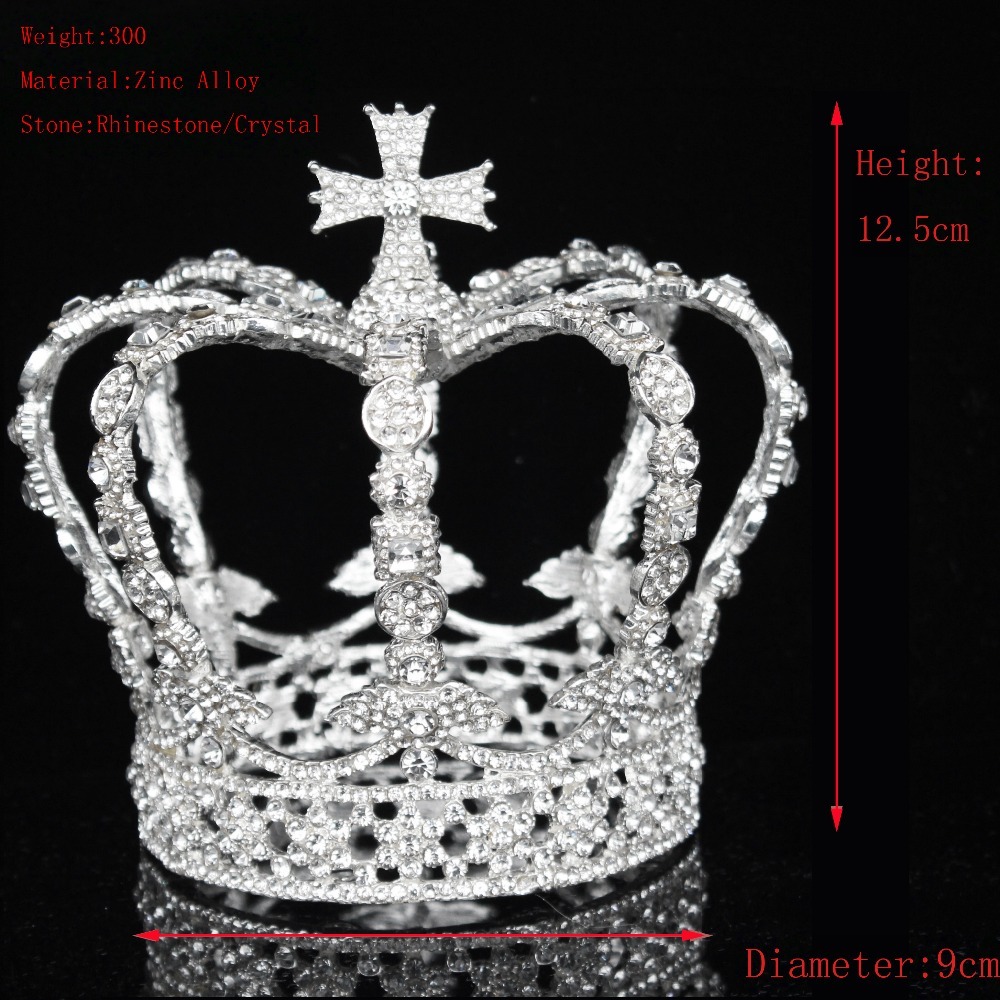 Crystal Vintage Royal Queen King Tiaras and Crowns Men/Women Pageant Prom Diadem Hair Ornaments Wedding Hair Jewelry Accessories CJ191226