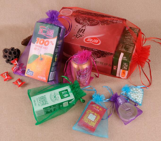 7x9cm 9x12cm 10x15 cm13x18CM Organza Jewelry Packaging Bags Wedding Party Decoration Drawable Gift Bags 24 colors GB1506