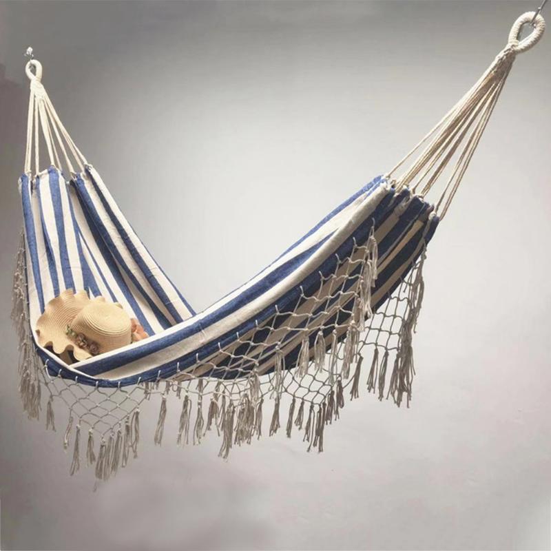 Thicken Canvas Hammock Sleeping Hanging Swing Chair Outdoor Travel Camping Tassel Hanging Bed Foldable Double Garden Hammock
Thicken Canvas Hammock Sleeping Hanging Swing Chair Outdoor Travel Camping Tassel Hanging Bed Foldable Double Garden Hammock