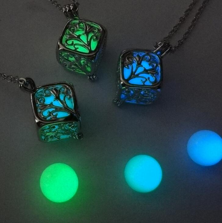 Love magic box luminous photo box necklace factory wholesale DJN129 mix order Pendant Necklaces jewelry