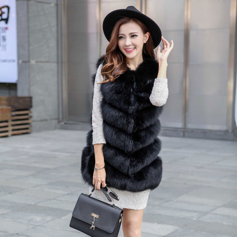 Uppin Winter Warm Vest New Arrival Fashion Women Import Coat Fur Vest Highgrade Faux Fur Coat Fur Long Vest Plus Size S3xl T190824