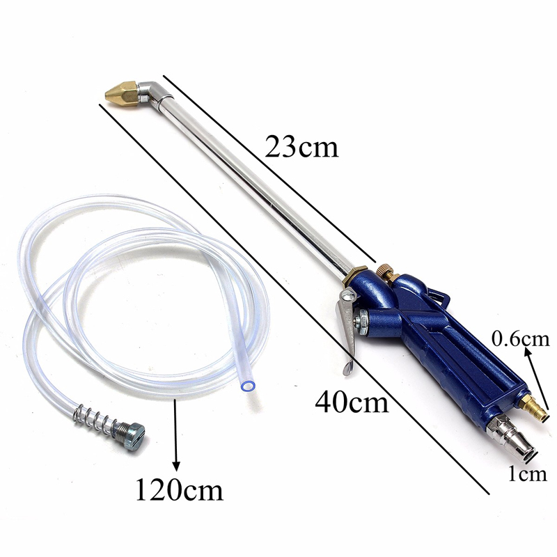 40CM Engine Oil Cleaner Tool Car Auto Cleaner Gun Pneumatic Tool With 120CM Hose Machinery Parts Alloy Engine Care
