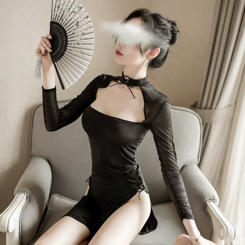Lolita Devil Cosplay Lingerie Set Devil Retro Side Split Open Cheongsam Dress Young Girl Vintage Vampire Hollow out Costumes, Pink
Lolita Devil Cosplay Lingerie Set Devil Retro Side Split Open Cheongsam Dress Young Girl Vintage Vampire Hollow out Costumes, Pink
