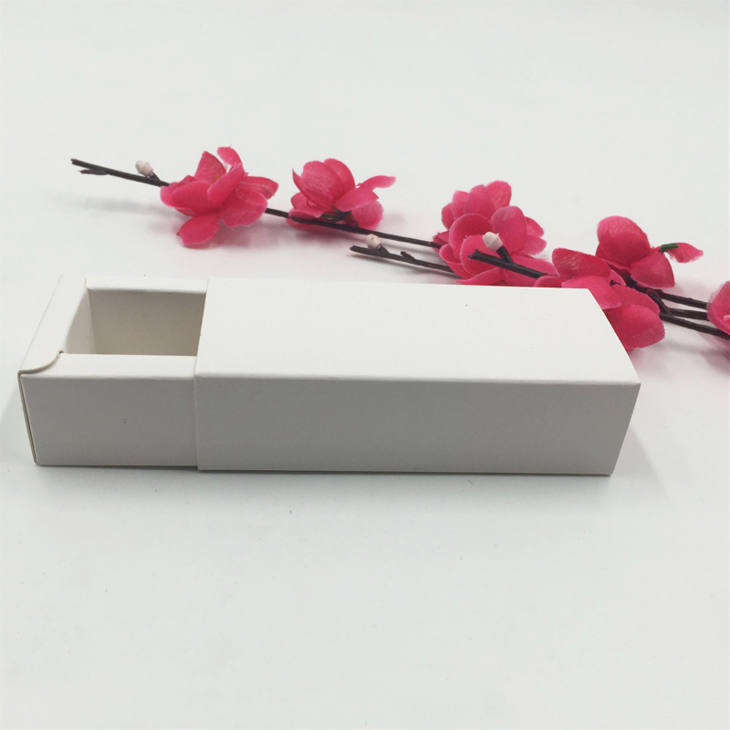 Blank White Kraft Paper Drawer Boxes for Cosmetics Essential Oil Dropper Bottle Jewelry Gift Packaging Box 20pcs- 10 30 50 100ml