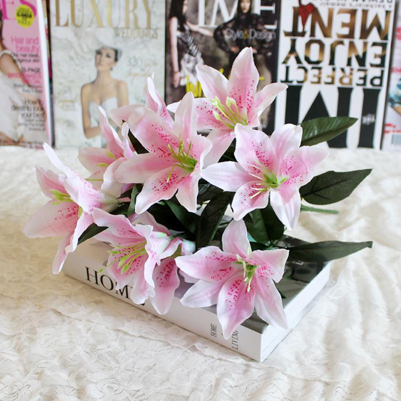 10 Heads Easter Valentine's Day Hotel Home Gift Office Party Romantic Decorative Bouquet Artificial Flower Garden Fake Lily, Blue
10 Heads Easter Valentine's Day Hotel Home Gift Office Party Romantic Decorative Bouquet Artificial Flower Garden Fake Lily, Blue