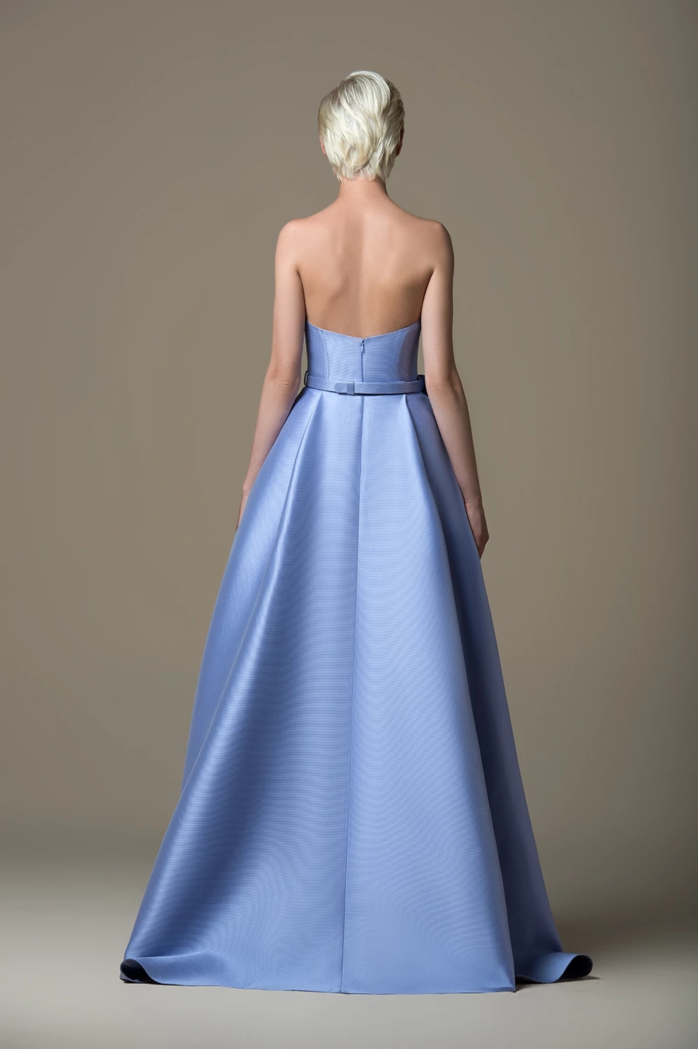 A e Fashion Front Split Prom Dresses Strapless Neck Formal Dress or Length Satin Evening Gowns