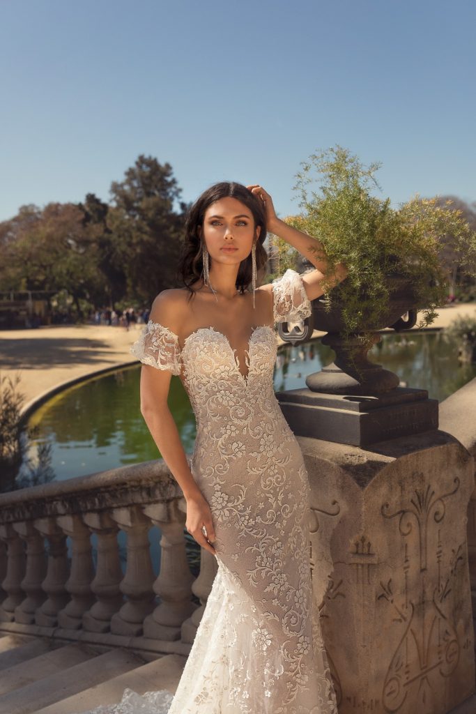 Mermaid Ful Backless Lace Wedding Dresses Off The Shoulder Bridal Gowns Sweep Train Tulle Robes De Mari E