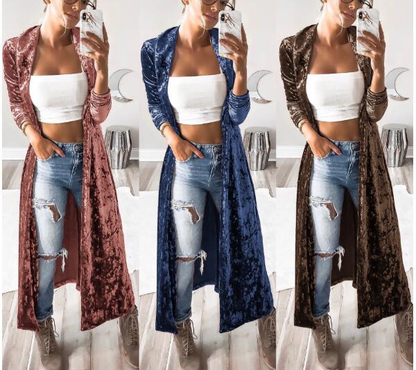 Naiveroo Women Autumn Coats Long Sleeve Solid Straight Long Coat Velvet Cardigan Casual Slim Jacket Outerwear Plus Size, Blue
Naiveroo Women Autumn Coats Long Sleeve Solid Straight Long Coat Velvet Cardigan Casual Slim Jacket Outerwear Plus Size, Blue