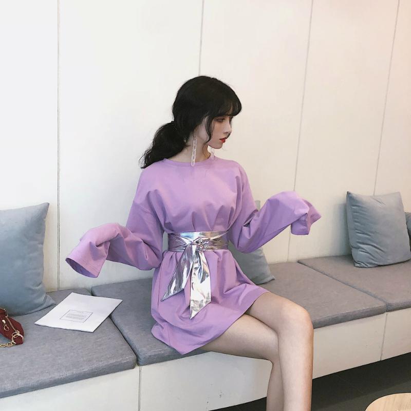 Bella Philosophy women summer elegant cotton solid blouse female pullover basic shirt with belt long sleeve tunic round neck top, Blue
Bella Philosophy women summer elegant cotton solid blouse female pullover basic shirt with belt long sleeve tunic round neck top, Blue