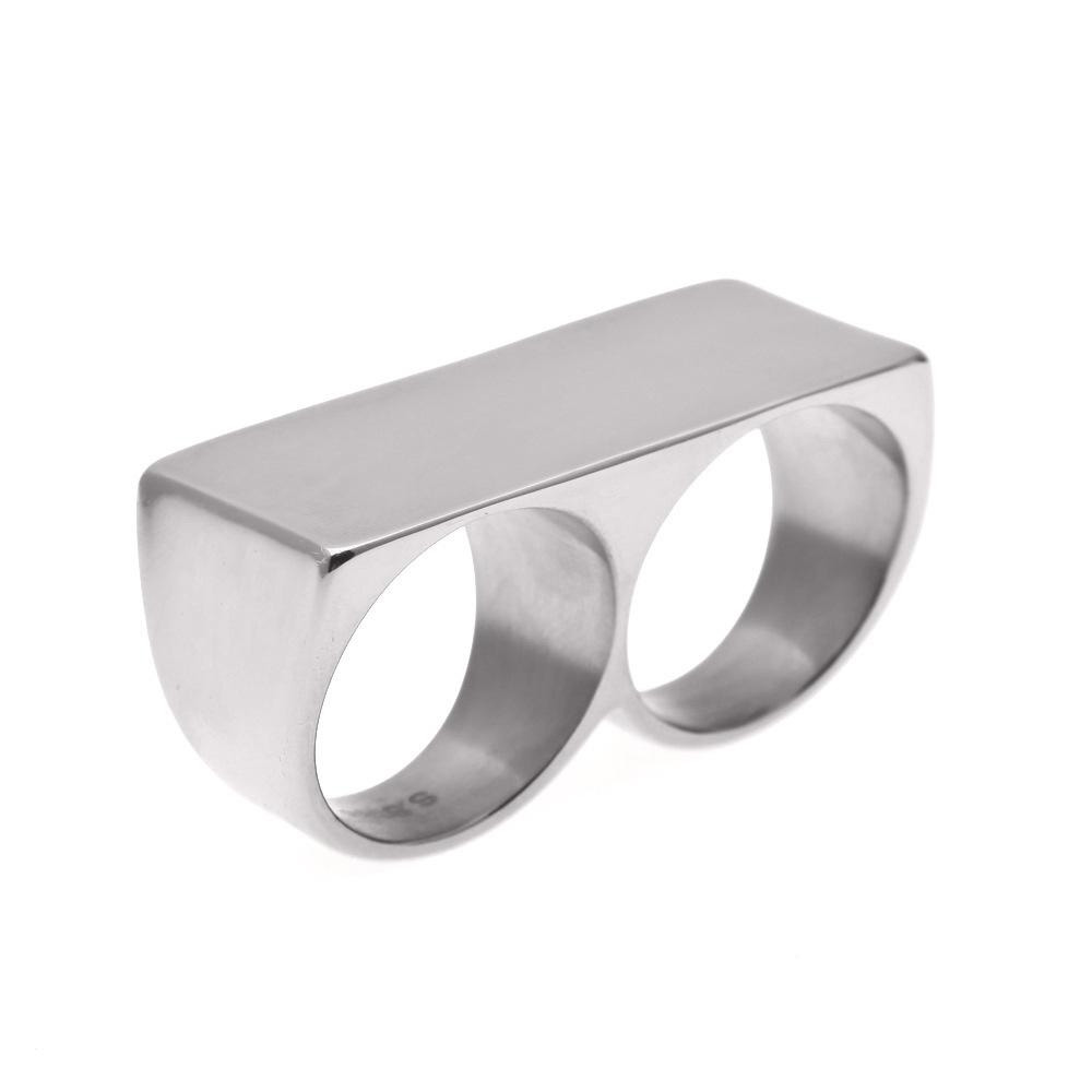 Mens Double Finger Rings New Fashion Hip Hop Jewelry High Quality Stainless Steel Mens Gold Rings
Mens Double Finger Rings New Fashion Hip Hop Jewelry High Quality Stainless Steel Mens Gold Rings