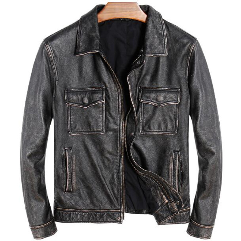 Man Motorcycle Genuine Leather Jackets Vintage Real Cow Suede Leather Coats Retro Cowhide Male Slim Winter Autumn Brand Clothing, Brown
Man Motorcycle Genuine Leather Jackets Vintage Real Cow Suede Leather Coats Retro Cowhide Male Slim Winter Autumn Brand Clothing, Brown