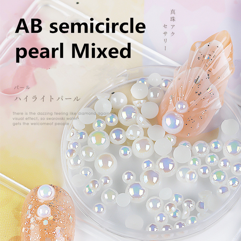 Nail Symphony Pearl Semicircle Mermaid Pearl Nail Ab Symphony Jewelry Mixed decoration
Nail Symphony Pearl Semicircle Mermaid Pearl Nail Ab Symphony Jewelry Mixed decoration