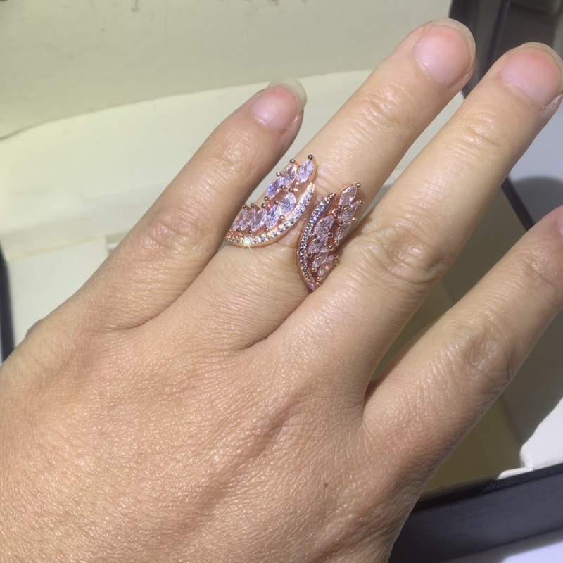 Top Selling Luxury Jewelry 925 Sterling Silver Marquise Cut White Topaz CZ Diamond Gemstones Angle Wings Women Wedding Band Finger Ring Gift