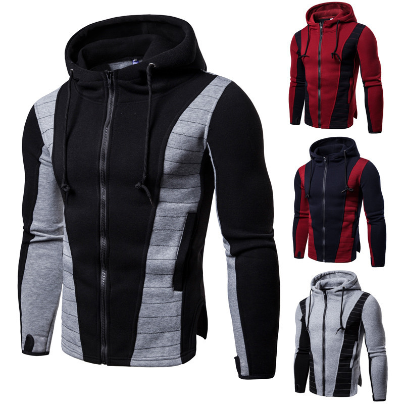 2018 Autumn And Winter Ouma Sports Fitness Men Slim Fit Hooded Quilted Line Mixed Colors Hoodie Coat, Red
2018 Autumn And Winter Ouma Sports Fitness Men Slim Fit Hooded Quilted Line Mixed Colors Hoodie Coat, Red