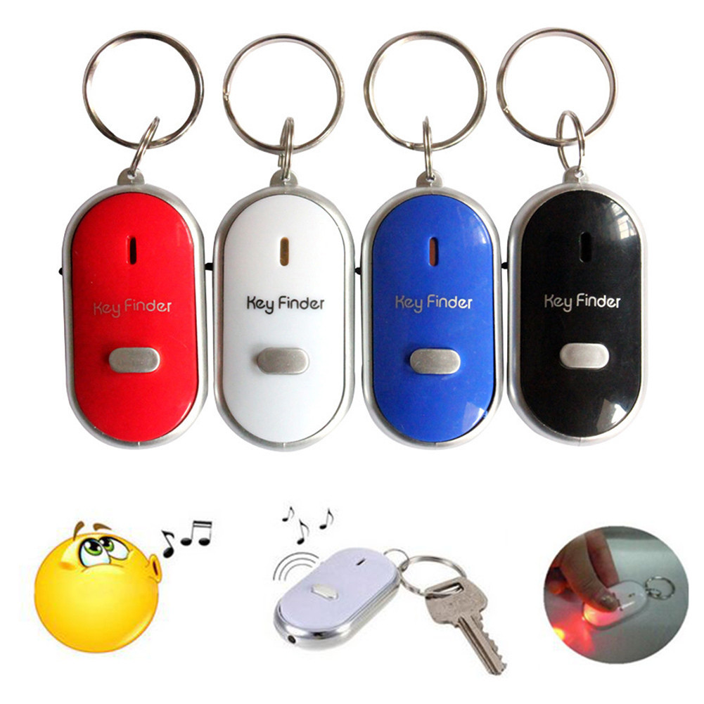 TCT LED Mini Anti-lost Key Finder with Whistle Sound Control Induction Senile Child Anti-lost Locator Tracker Key Finder