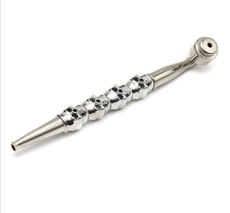 New fashionable removable Silver Skull joint metal pipe in 2019 
New fashionable removable Silver Skull joint metal pipe in 2019