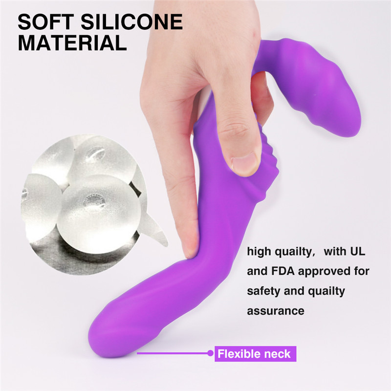 Strapless Strapon Dildo Vibrator for Couples Women Double Vibrating G Spot Adult Sex Toy for Lesbian Remote Control USB Vibrator Y191221