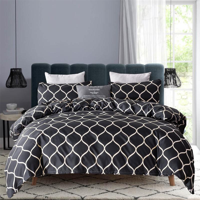Bedding Sets That Chinese Girl Recommends Classical Geometry Nordic Design 2/3PCS SET With Duvet Cover Pillowcase