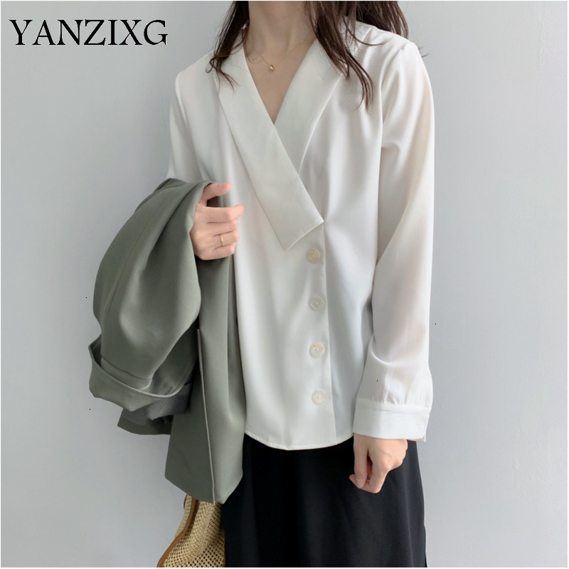2019 Autumn V Lead solid color Single breasted loose Chiffon Shirt Woman Design Feel Light L297, Black
2019 Autumn V Lead solid color Single breasted loose Chiffon Shirt Woman Design Feel Light L297, Black