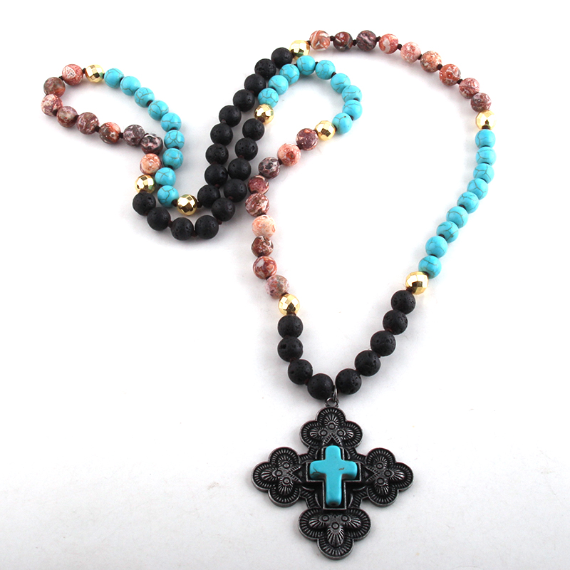 RH Fashion Bohemian Tribal Jewelry Stone Long Knotted Black Metal Cross Pendant Necklaces For Women Necklace
RH Fashion Bohemian Tribal Jewelry Stone Long Knotted Black Metal Cross Pendant Necklaces For Women Necklace