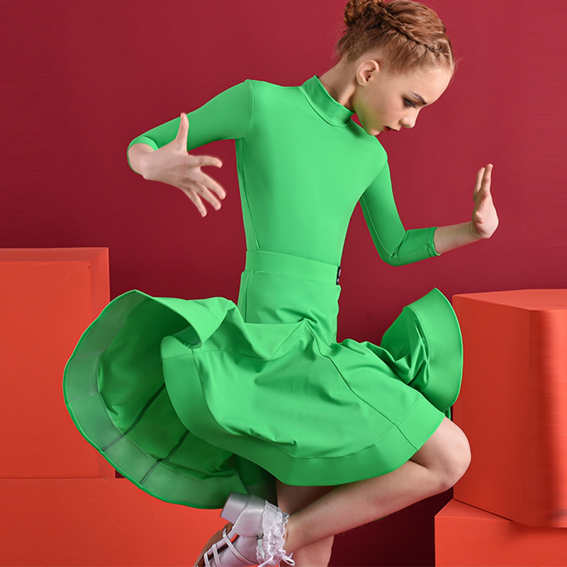 Children'S Latin Dance Performance Suit Female Seven-Point Sleeve Professional Ballroom Cha Cha Dancewear Two-Piece Suit 3152, 2 pieces set
Children'S Latin Dance Performance Suit Female Seven-Point Sleeve Professional Ballroom Cha Cha Dancewear Two-Piece Suit 3152, 2 pieces set