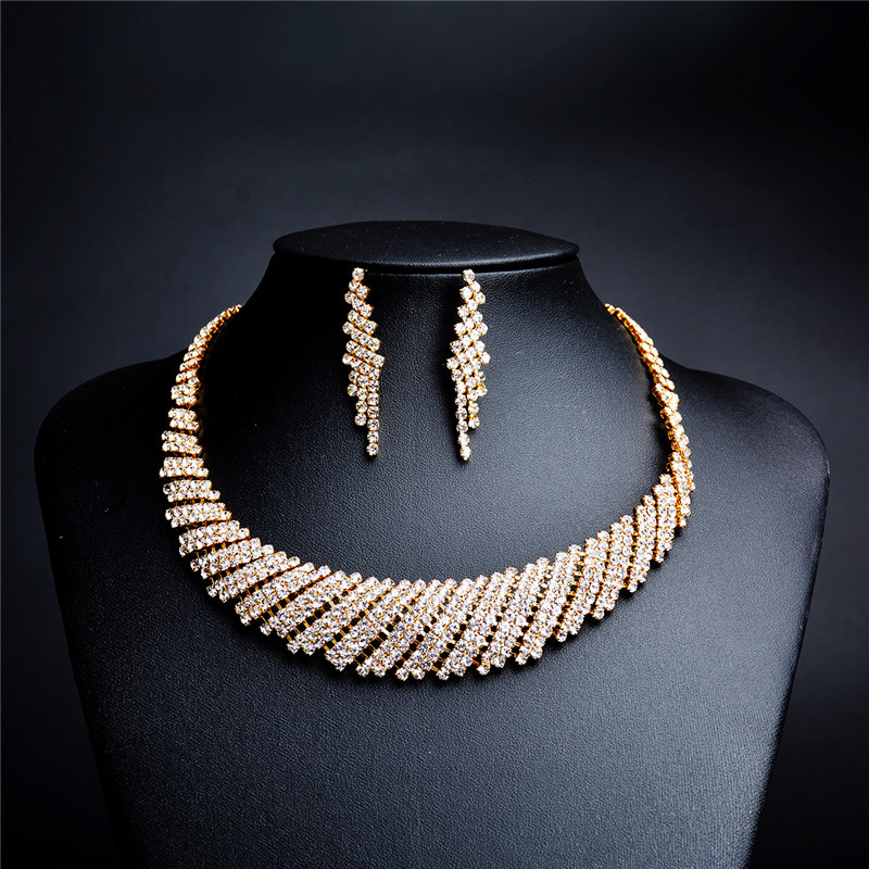 Gold Bridal Crystal Jewelry Set Necklace Earrings Wedding Jewelry Sets For Bride Bridesmaid Women Bridal Accessories
Gold Bridal Crystal Jewelry Set Necklace Earrings Wedding Jewelry Sets For Bride Bridesmaid Women Bridal Accessories