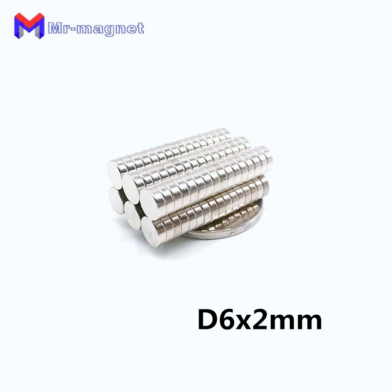 imanes 100pcs 6x2 neodymium magnet disc permanent n35 ndfeb small round super powerful strong magnetic magnets 6mm x 2mm