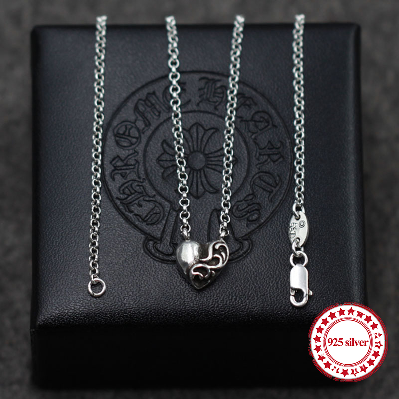 S925 sterling silver necklaces pendants retro personality fashion classic punk style heart shaped chain to send lover gift
S925 sterling silver necklaces pendants retro personality fashion classic punk style heart shaped chain to send lover gift