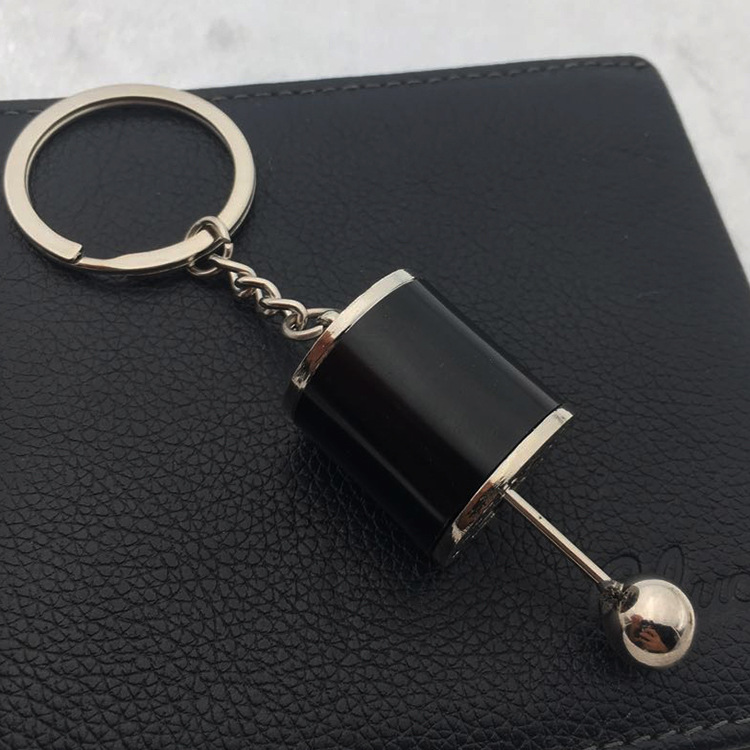 Creative Auto Part Model Gear Box Shifter Keychain Key Chain Ring Race Car Stalls Head Keychains Six-Speed Manual Shift Gear
