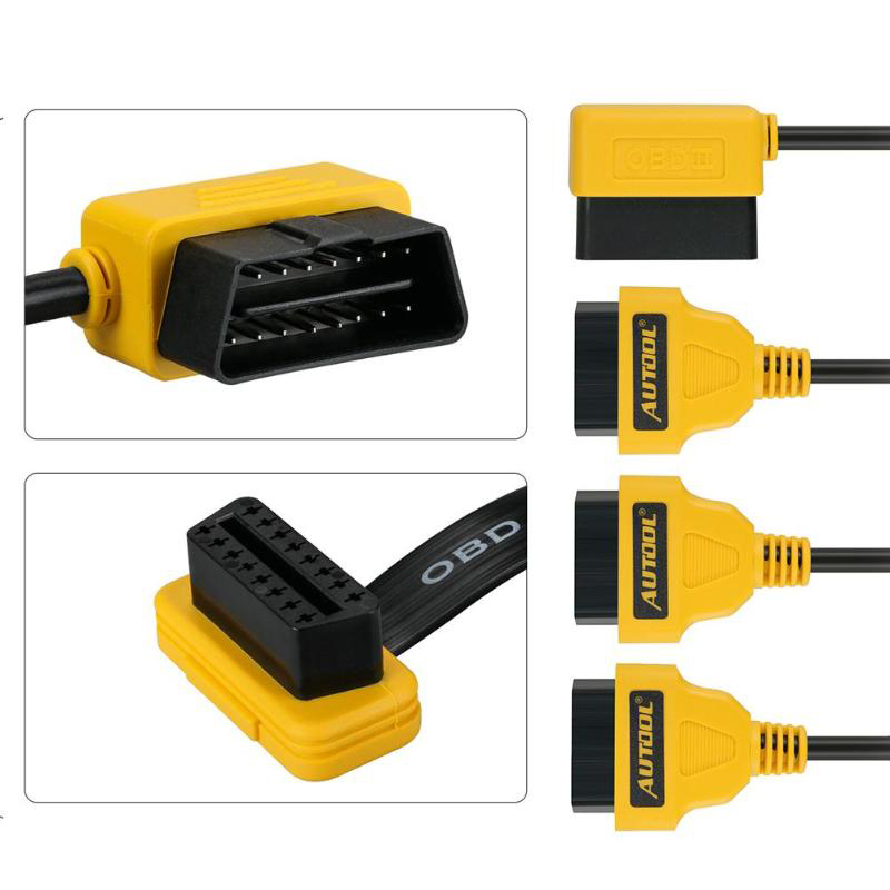 Car OBD2 Splitter Cable Automobile 50CM OBD 2 II Male to Female Y Cables 1 to 3 Converter Adapter Extension Split Cord