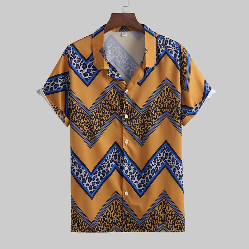 Men's Summer Fashion Casual Lapel Print Short Sleeve Shirt Top Blouse Personality 2020 new trend comfortable Leisure items, Blue
Men's Summer Fashion Casual Lapel Print Short Sleeve Shirt Top Blouse Personality 2020 new trend comfortable Leisure items, Blue