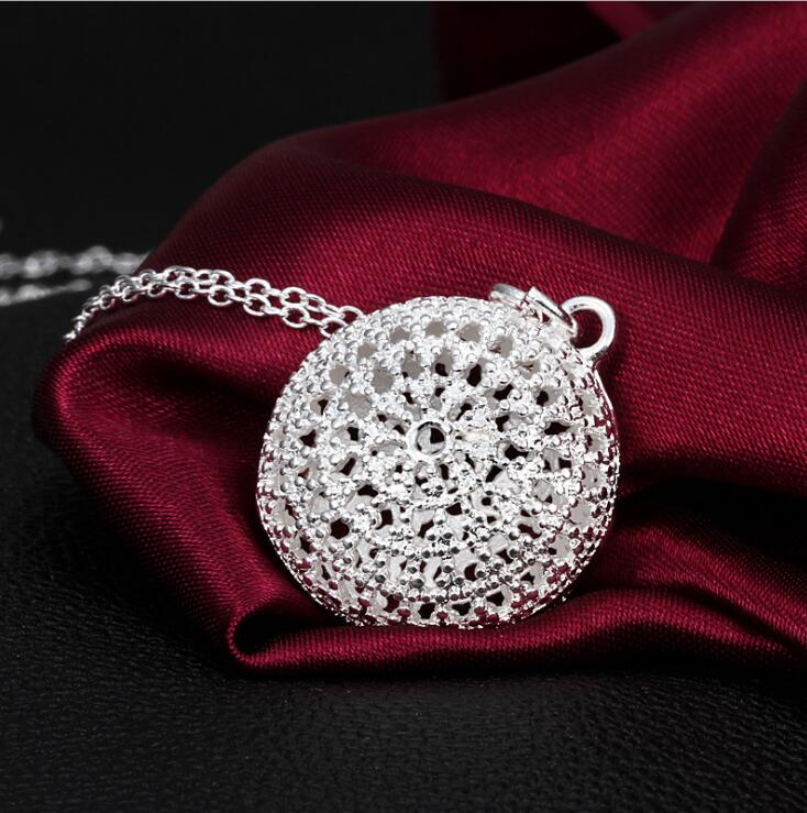 High grade 925 sterling silver Pendant earrings round package jewelry set DFMSS202 brand new Factory direct 925 silver necklace earring