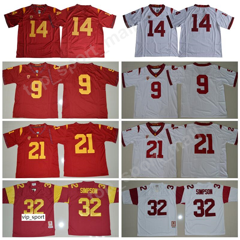 USC Trojans 9 JuJu Smith-Schuster Jersey Men College Football Sam Darnold Adoree Jackson 32 OJ Simpson Stitched Red White Size от DHgate WW